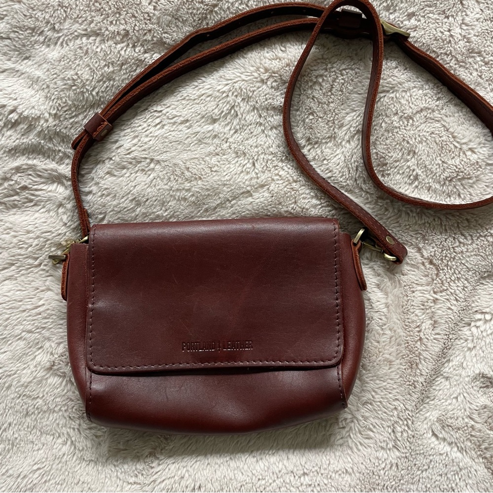 Portland Leather Metro Mini Crossbody in Cognac
